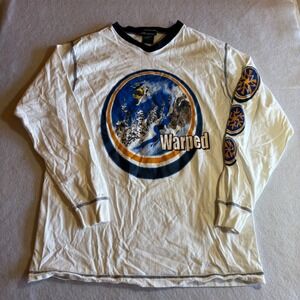 Vintage‎ No Boundaries Warped Snowboarder Long Sleeve T-Shirt Mens Medium Y2K